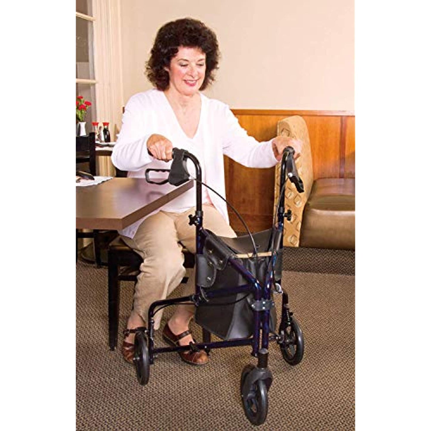 Trio Rolling Walker-with Adjustable height/ large storage bag- by CAREX -*USED*
