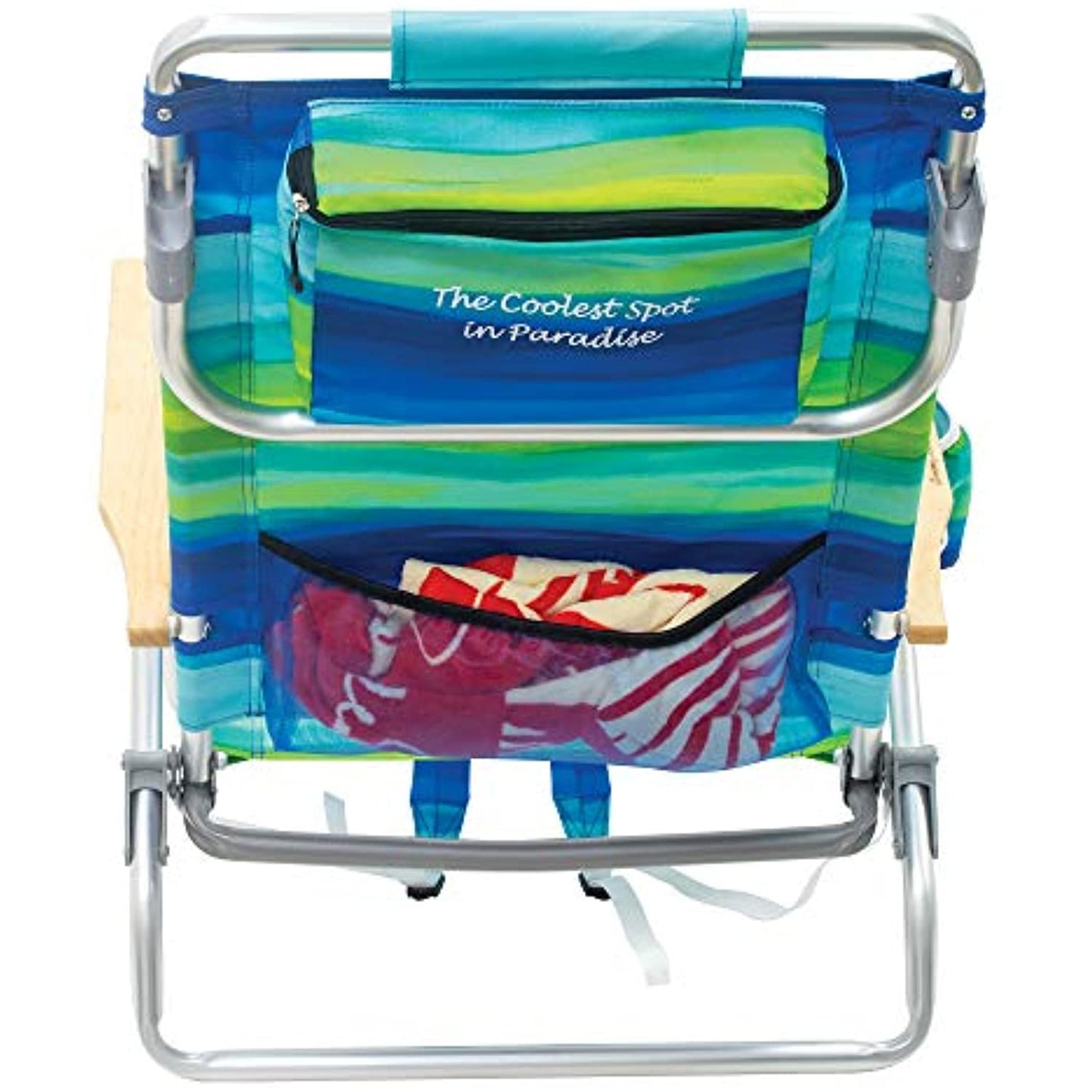 Tommy Bahama 5-Position Classic Lay Flat Folding Backpack Beach Chair