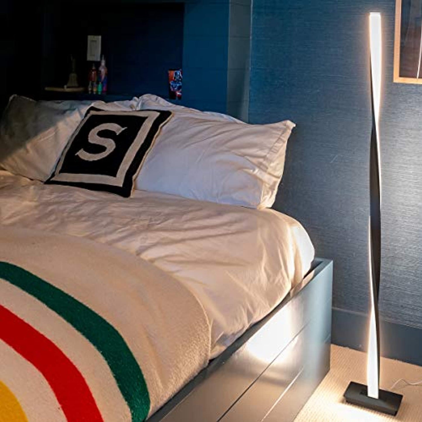 Brightech Helix LED Lamp Floor- Black- Warm White Light/ Dimmable (Open Box)