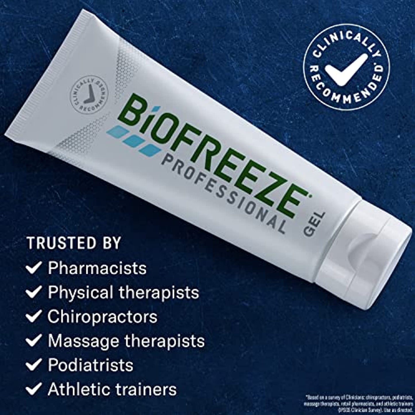 Biofreeze Professional Pain Relief Gel, 4 oz. Tube, Green, Pack of 3
