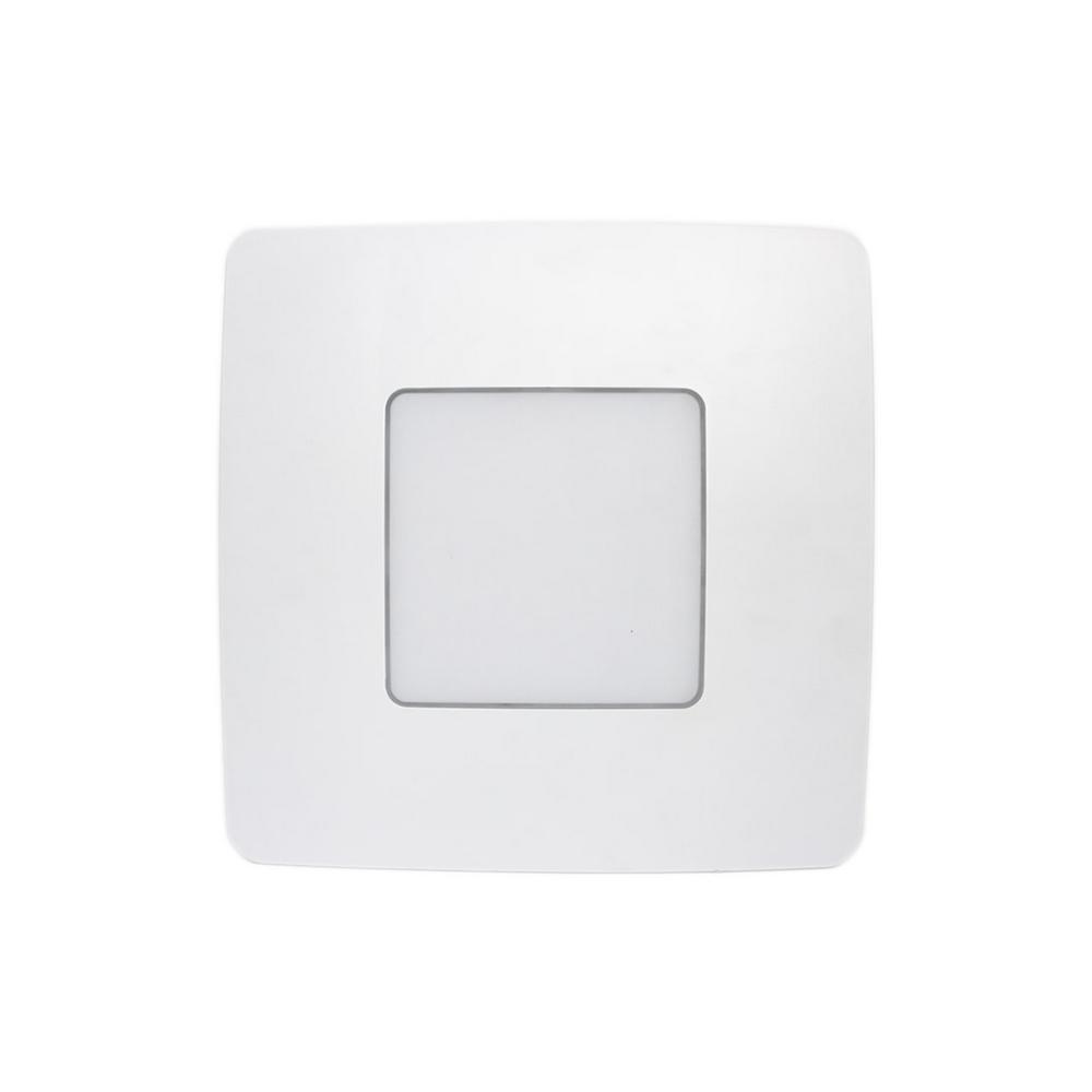 ReVent 110 CFM Easy Installation Bathroom Exhaust Fan with LED LIghting, White