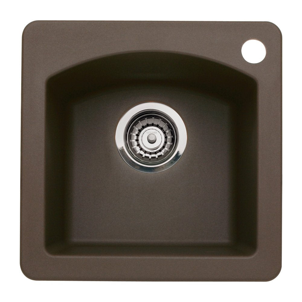 Blanco BL440202 Diamond Single Bowl Bar Sink, Cafe Brown