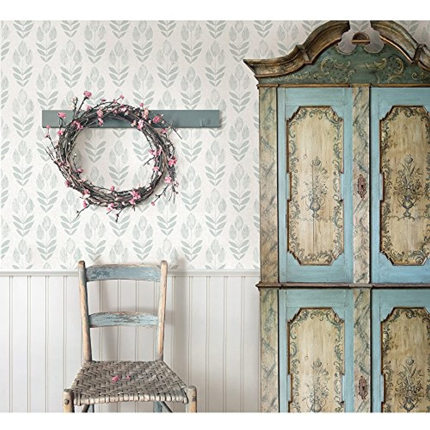 Brewster Home Fashion, Paperpro, Tulip Wallpaper, Teal FD24472