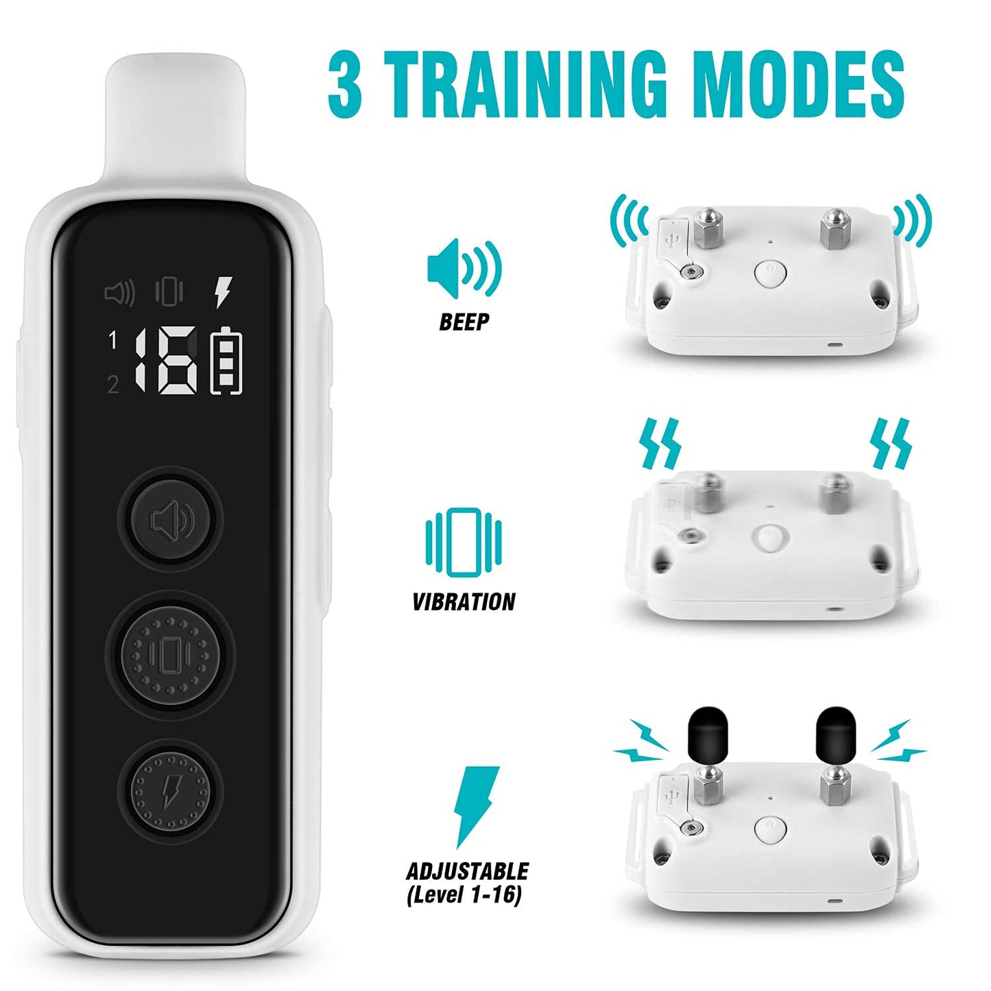 Bousnic Shock Collar for Dogs - Waterproof Rechargeable Dog Electric Training...