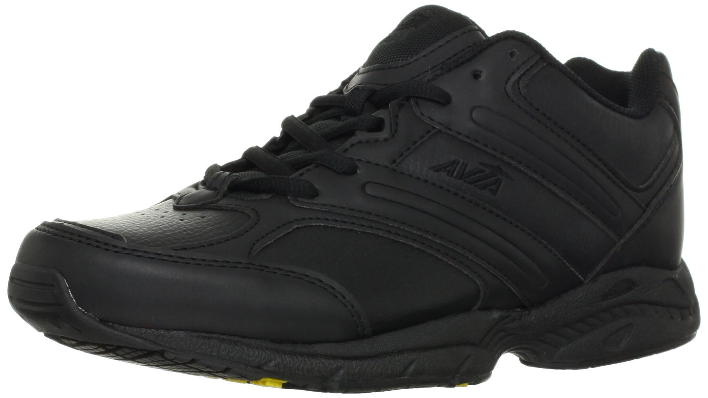 Avia Women's AVI-WALKER-A325W, Black/Silver/Yellow, 8 M US