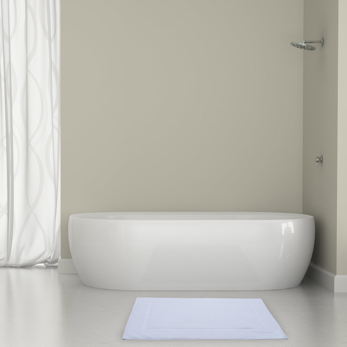 Alurri Luxury Bath Mat 2 Pack Bundle - 100% Ringspun Cotton - Mold Resistant Hotel and Spa Bath Rug, Machine Washable, Quick Dry Thick, Soft & Super Absorbent - Extra Wide 21" x 34" Inch - White