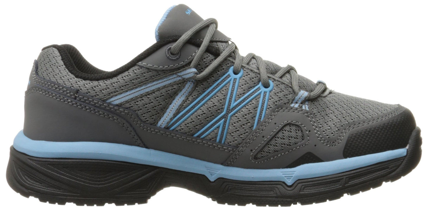 Skechers for Work Women's Conroe Abbenes Work Shoe,Gray/Blue,7.5 M US