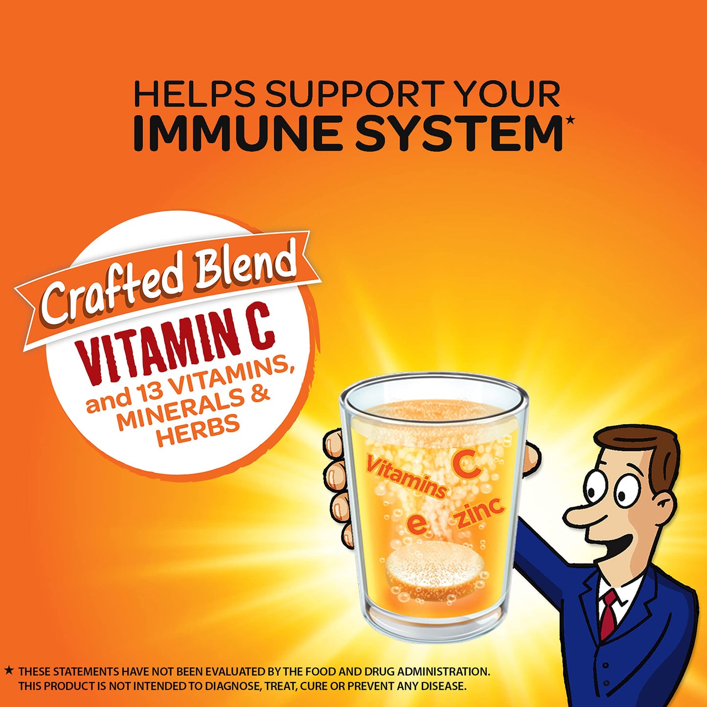 Airborne Immune Supplement Zesty Orange Effervescent 36 Tablets Exp 11/23