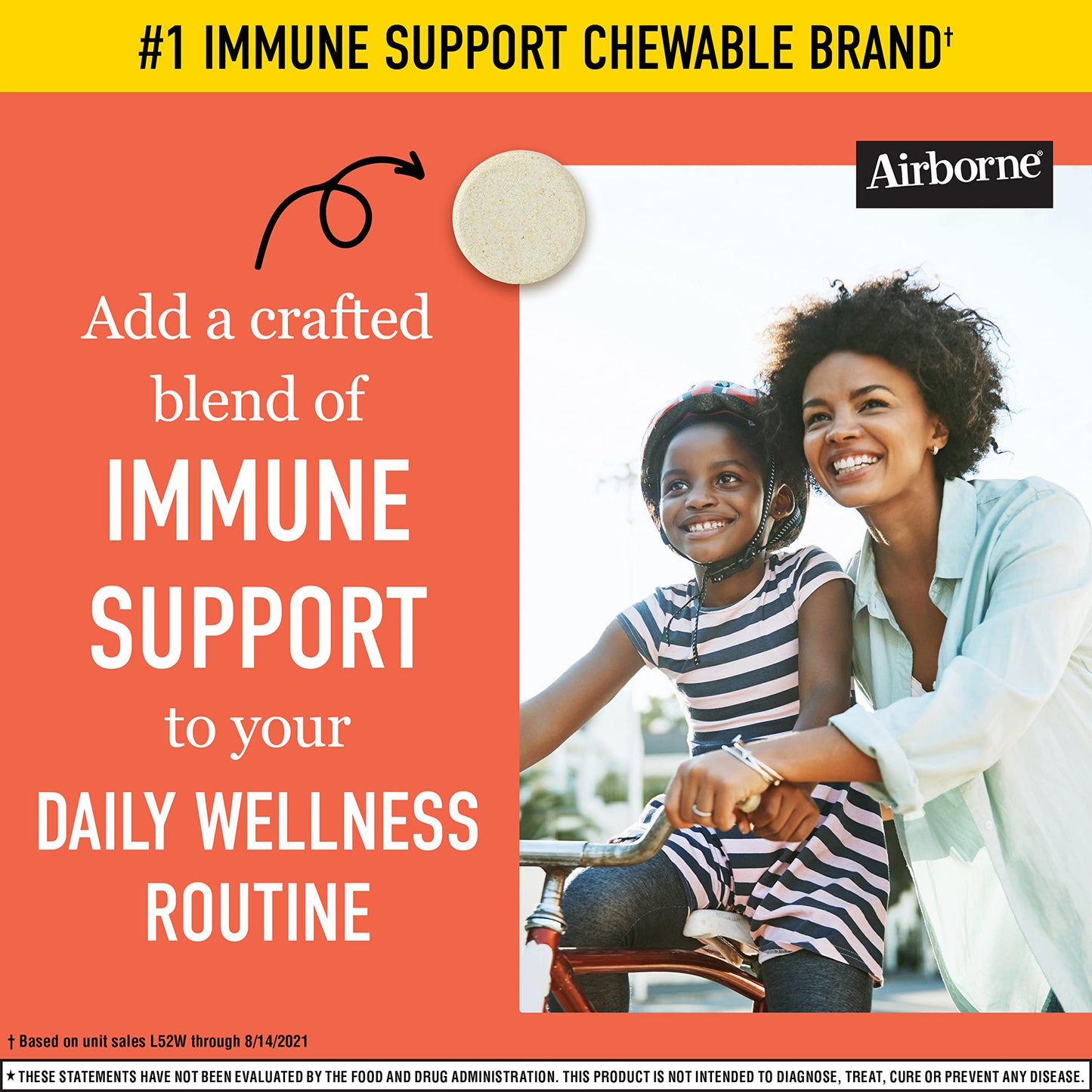 Airborne Zinc + Vitamin C Immune Support 32 Chewable Tablets, EXP 5/2023