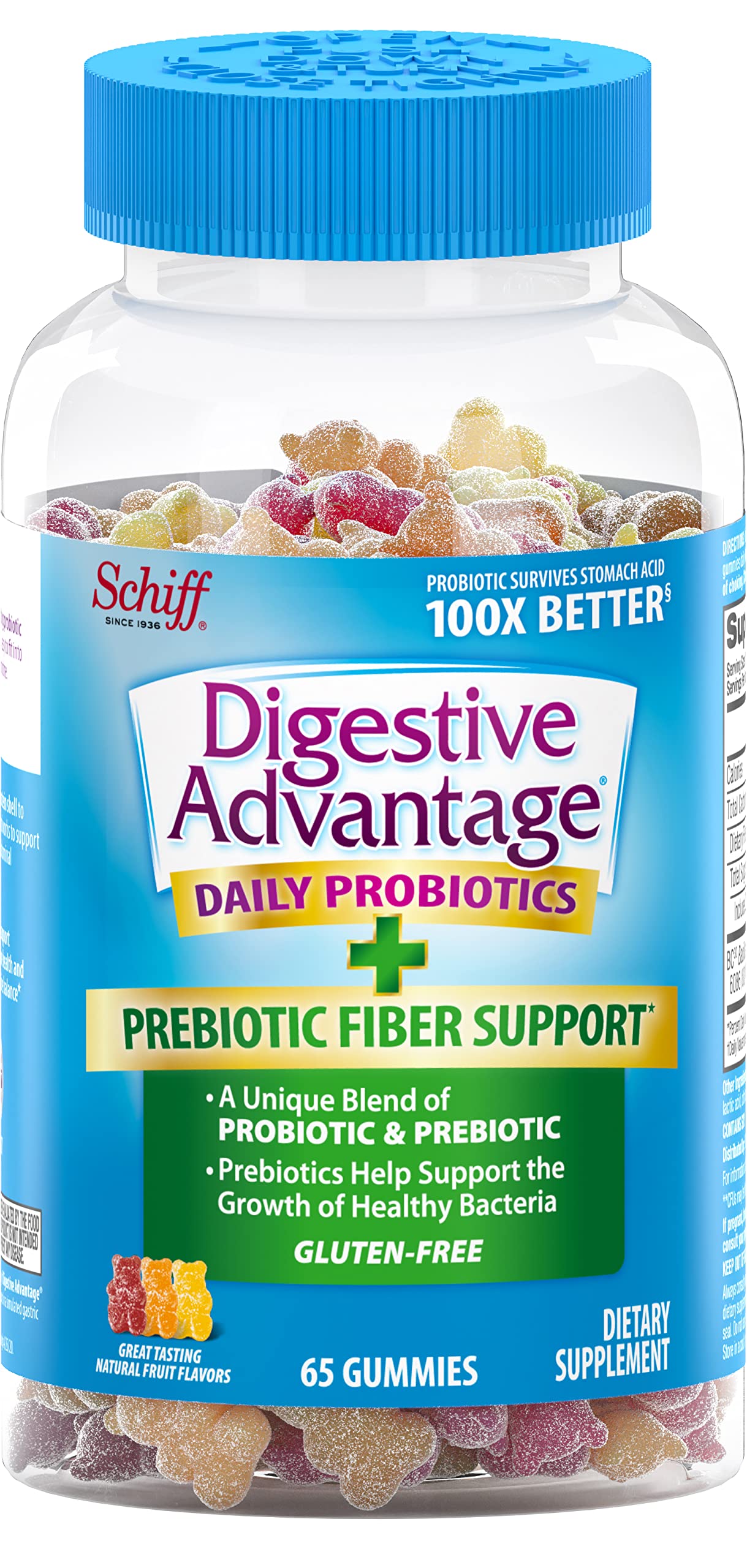 Digestive Advantage Prebiotic Fiber + Daily Probiotic - 65 exp 06/2023