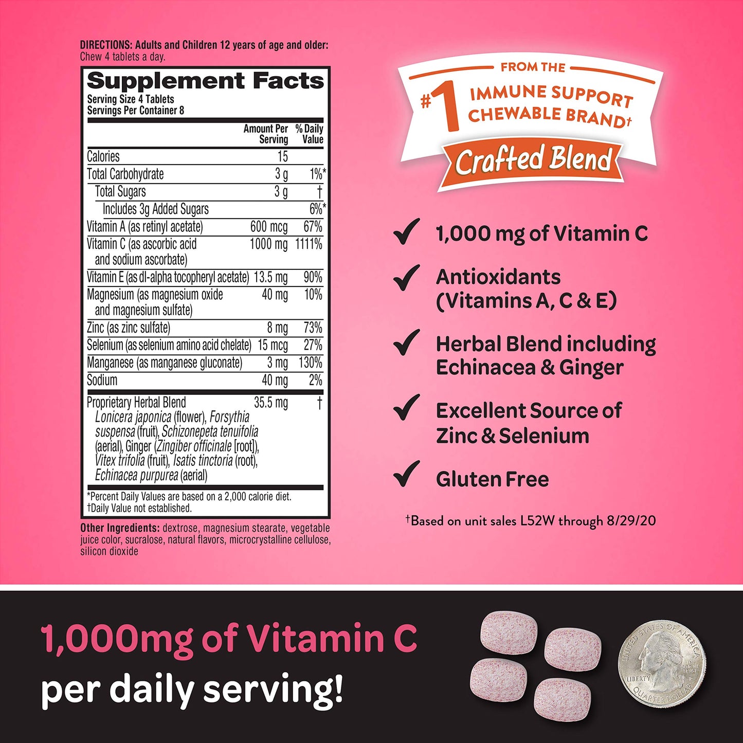 Airborne Original Vitamin C 32 Chewable Tablets Very Berry Lot Of 3 New Sealed