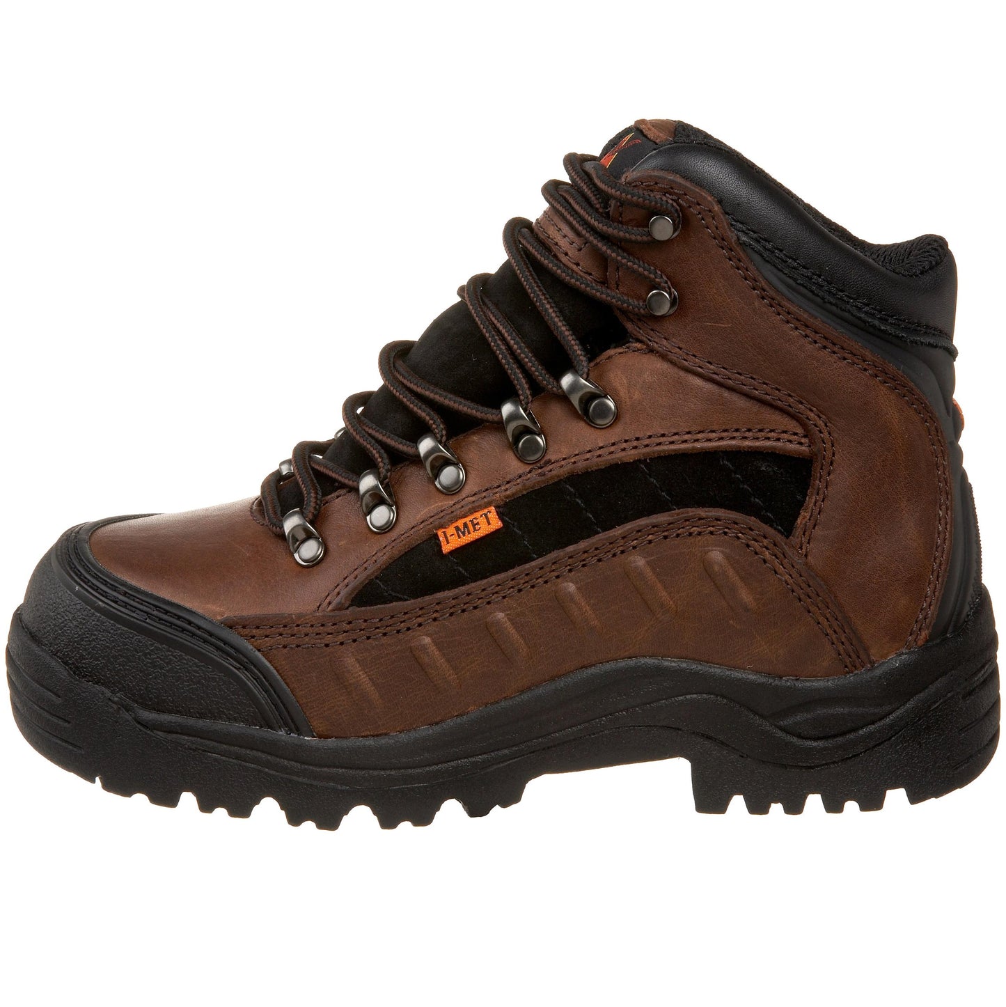Thorogood Women's I-Met Technology 6" Hiking Boot, Dark Brown and Black Suede, 7 W US