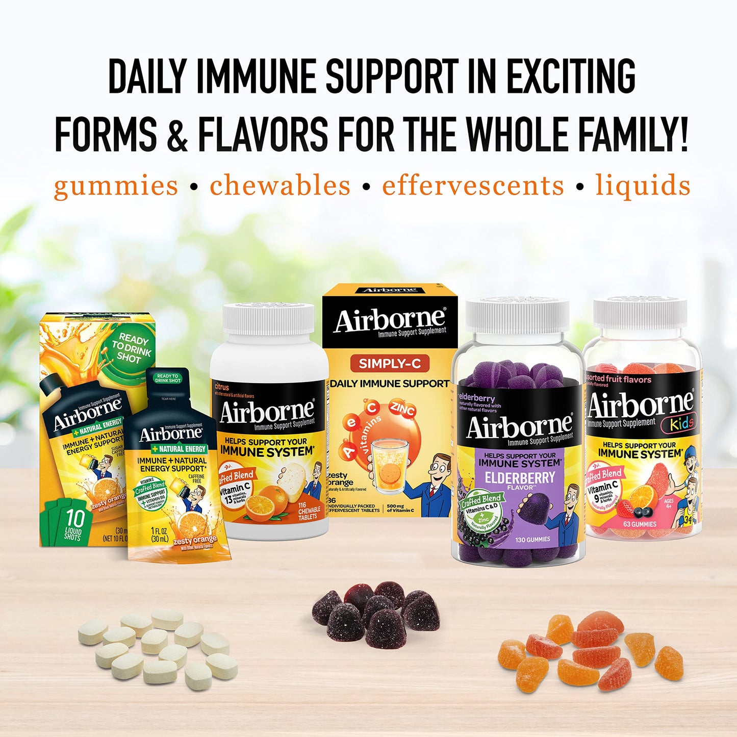 Airborne Zinc + Vitamin C Immune Support 32 Chewable Tablets, EXP 5/2023