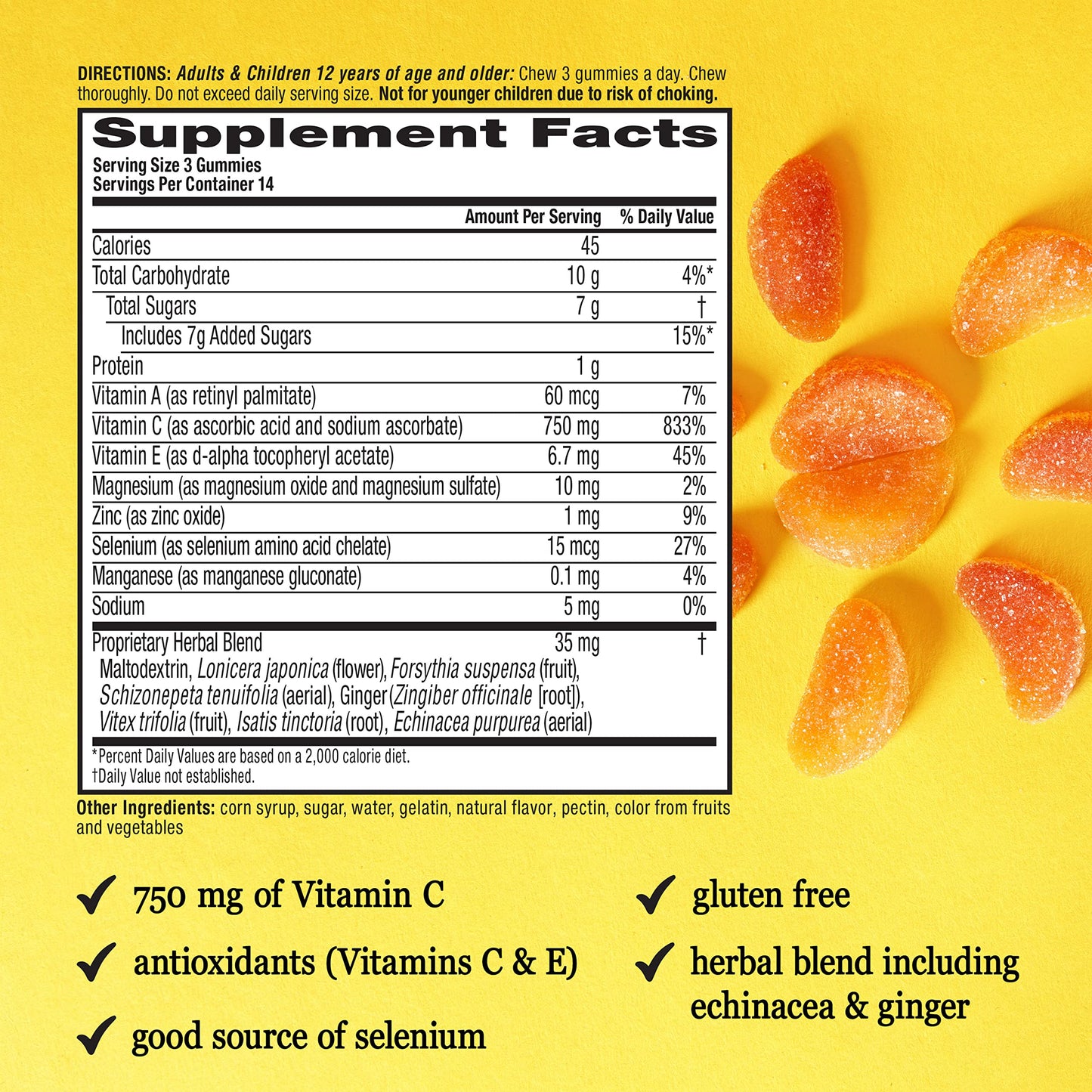 Airborne Vitamin C 1000mg - Citrus Chewable Tablets 64 ct 8/2023