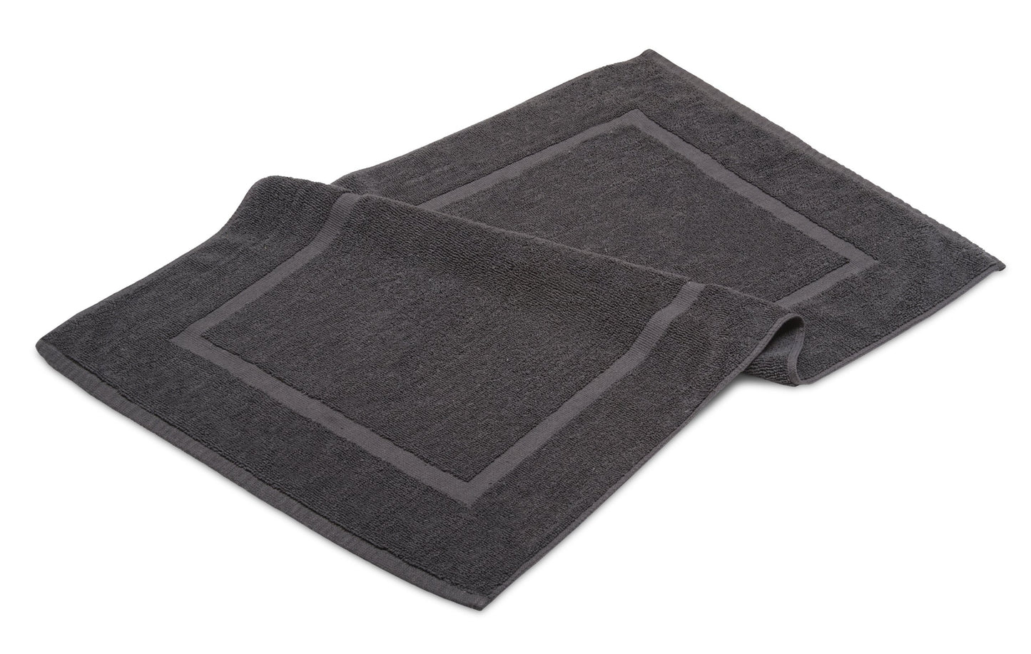 Bath Mat Cotton Washable Contour Rug 21x34 Inch Tub Mat 2 Pack by Alurri Grey