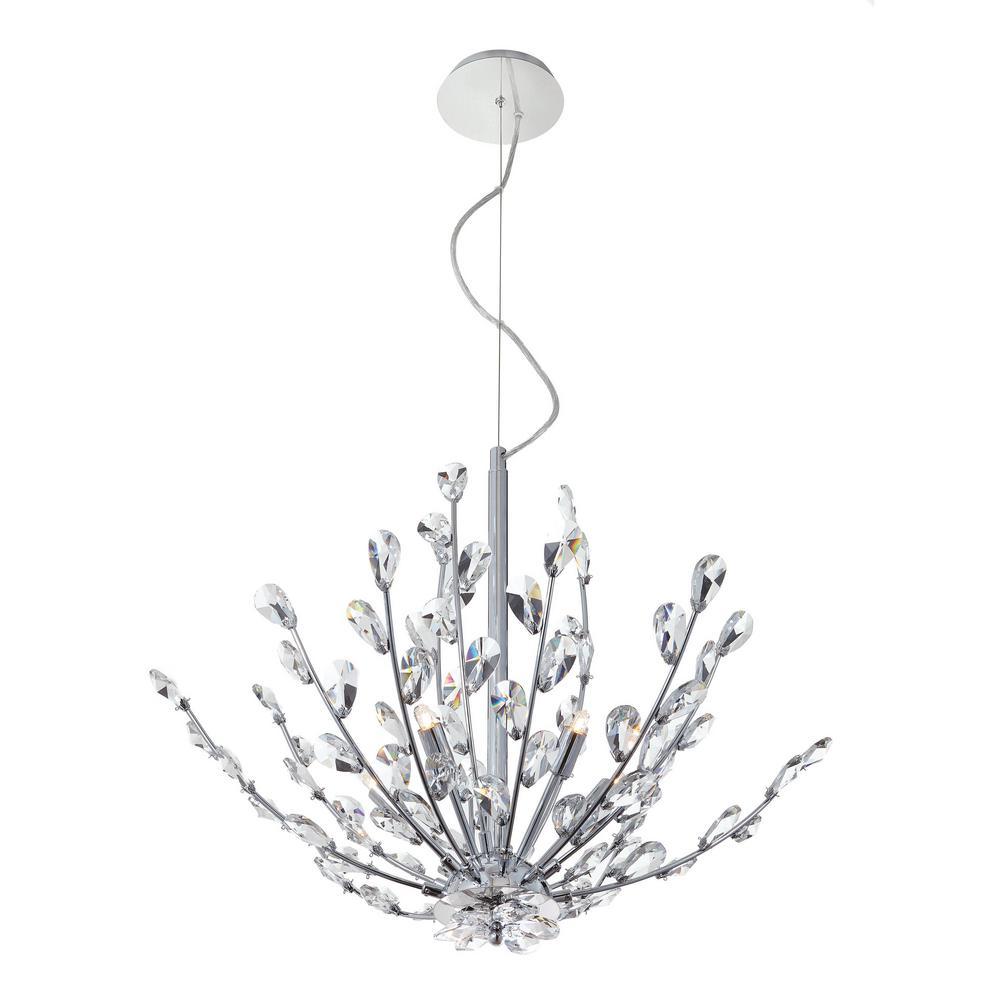 Home Decorators Collection Hetcherson 5-Light Chrome Pendant