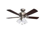 Hampton Bay Vaurgas 44 in. LED Indoor Brushed Nickel Ceiling Fan