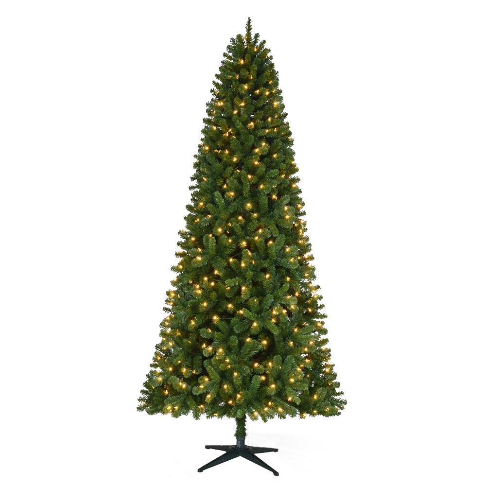 Home Accents Holiday 9 ft. Pre-Lit LED Grand Duchess Slim Pine Artificial Christmas Tree with 450 Warm White Lights