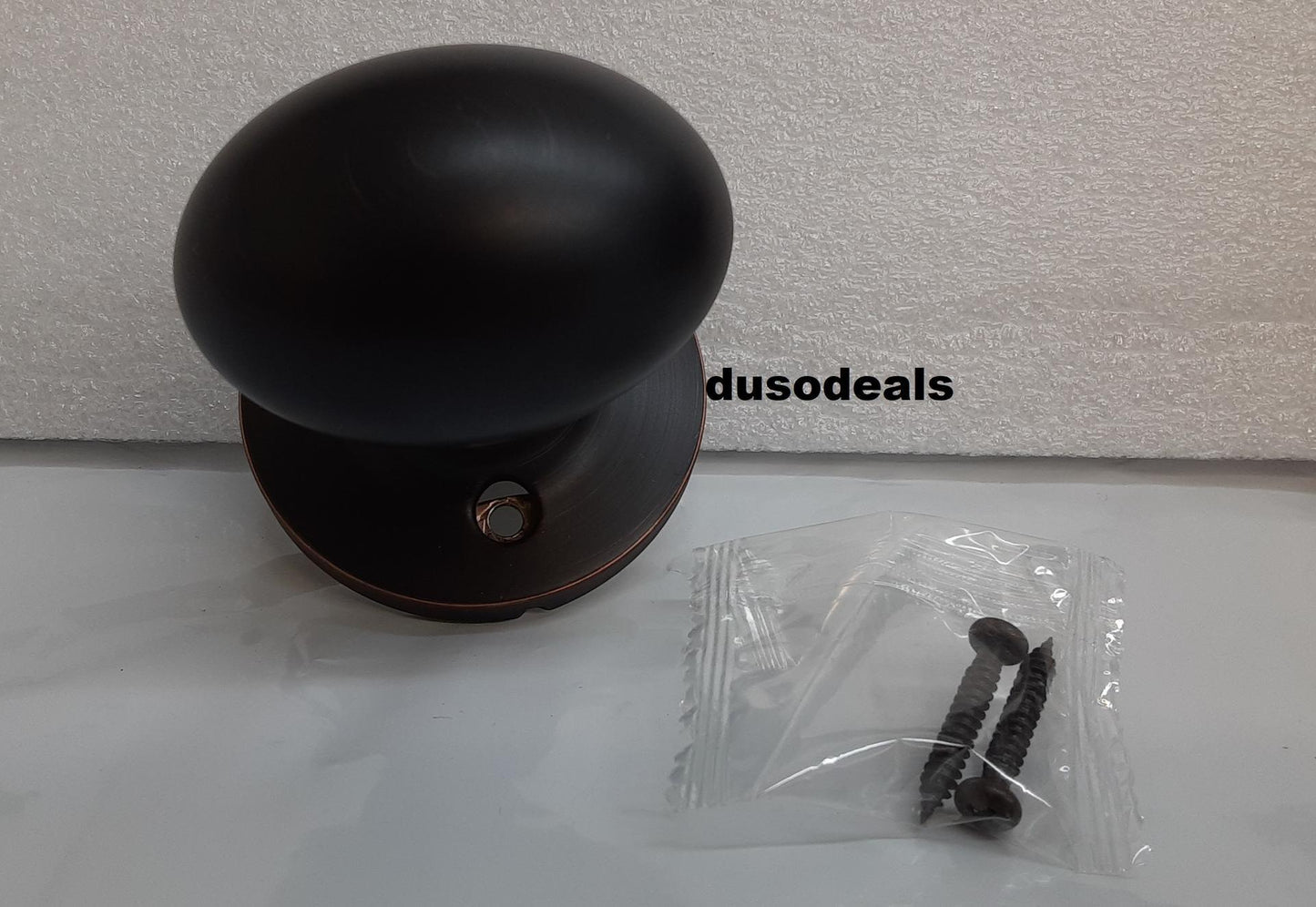 Dark Oil Rubbed Bronze Door Oval Egg Style Knob Entry/Privacy / Passage/Dummy