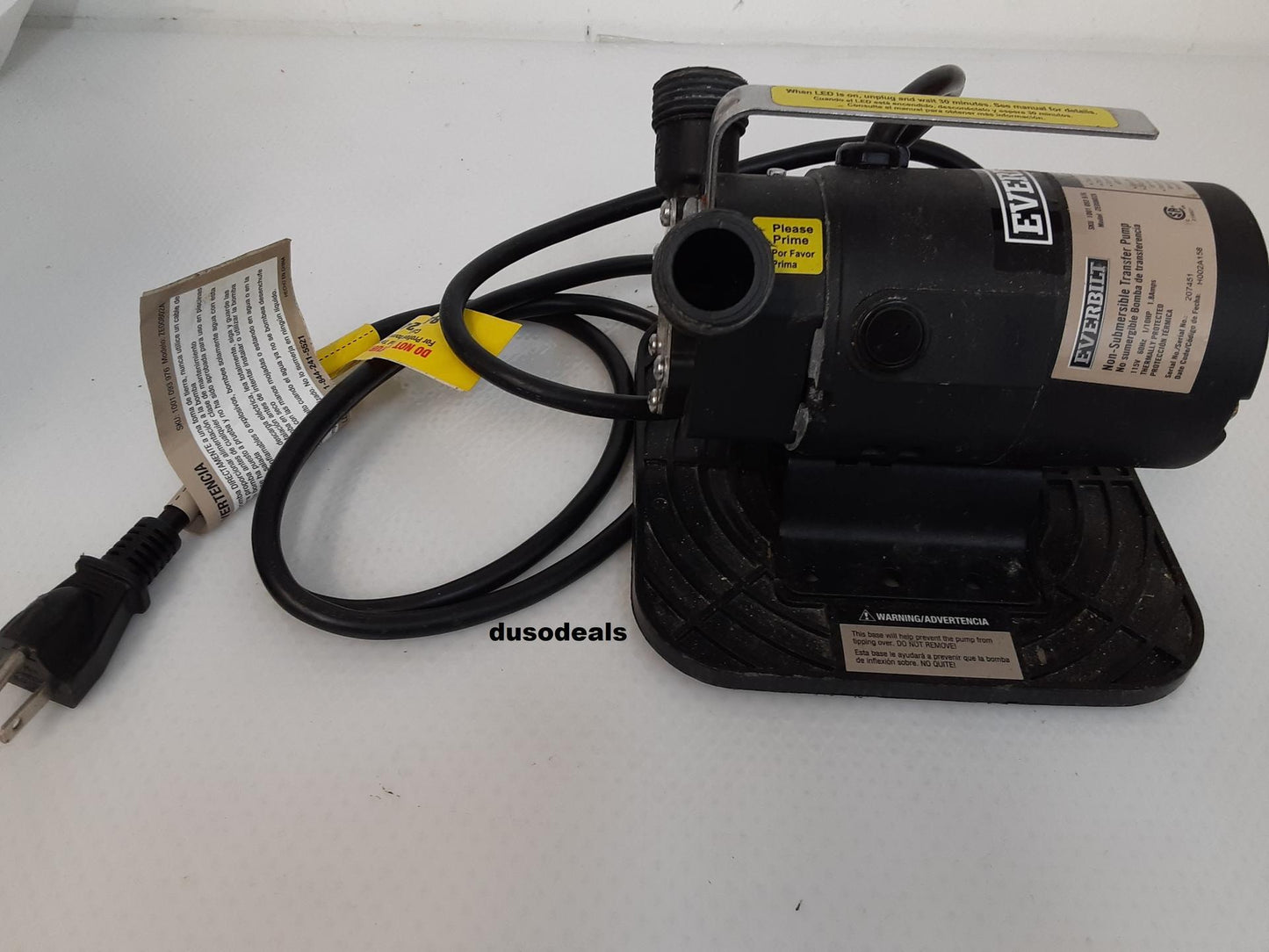 Everbilt, ZE00802A, 0.1 HP Non-Submersible Transfer Pump