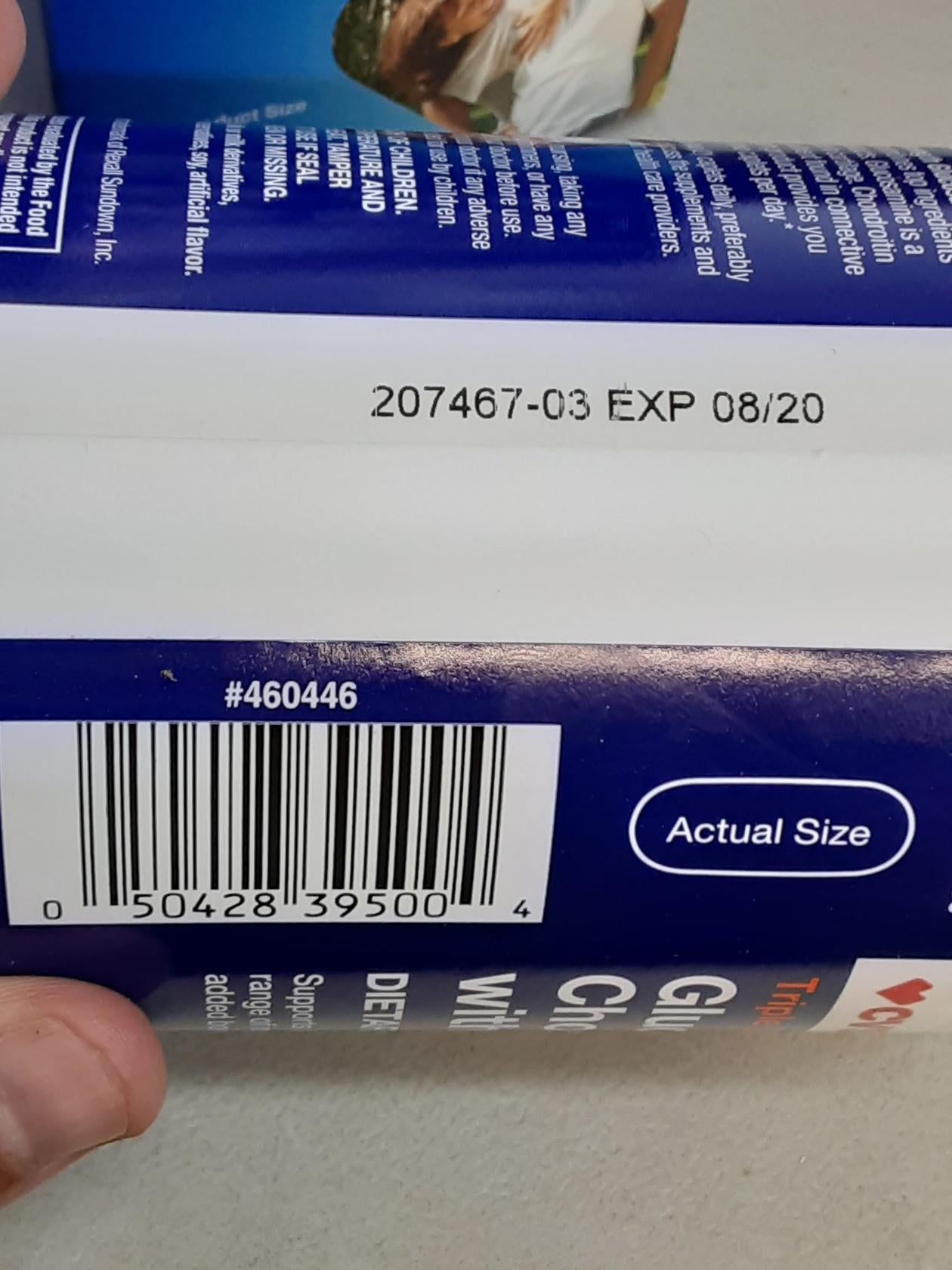 Triple Strength Glucosamine Chondroitin 120ct Compare Osteo Biflex Exp AUG 2020