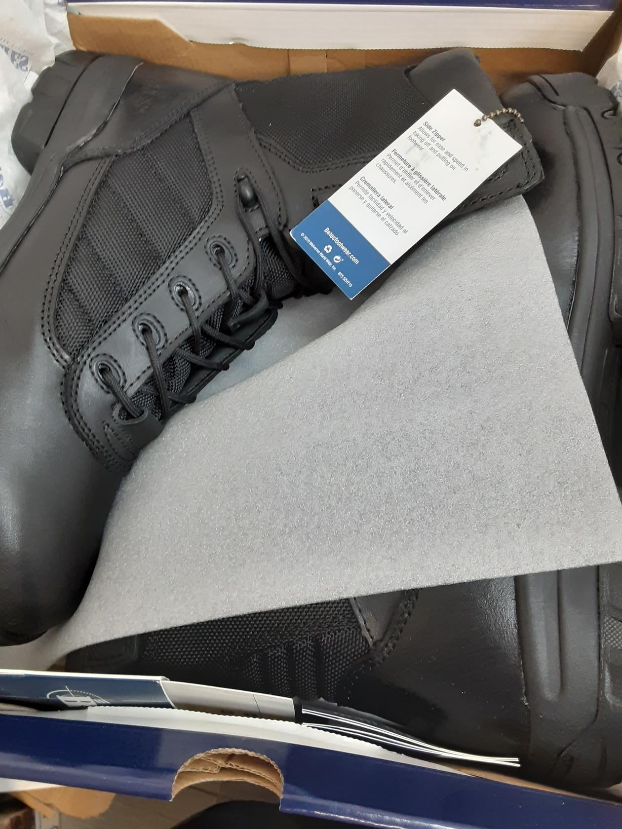 Bates Ultra-Lites 8" side zip, EO2261, MENS 11.5 Medium, Black