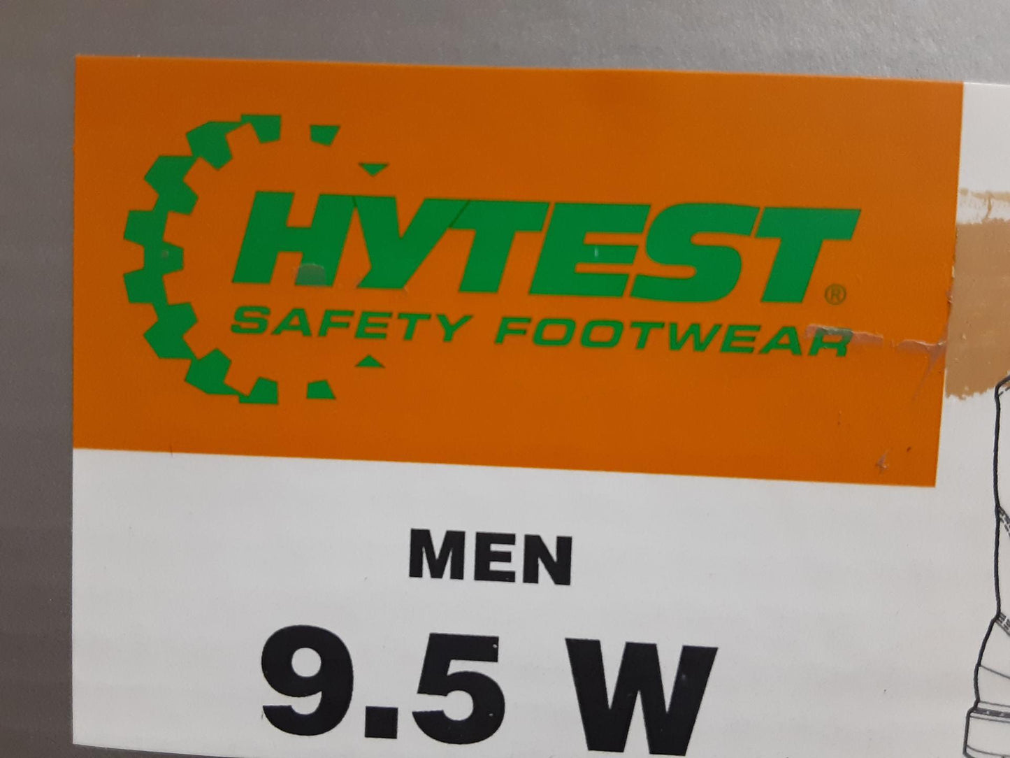 Hytest Safety Footwear WPF Wellington ST, EH, Brown, K15761, Size 9.5 Wide