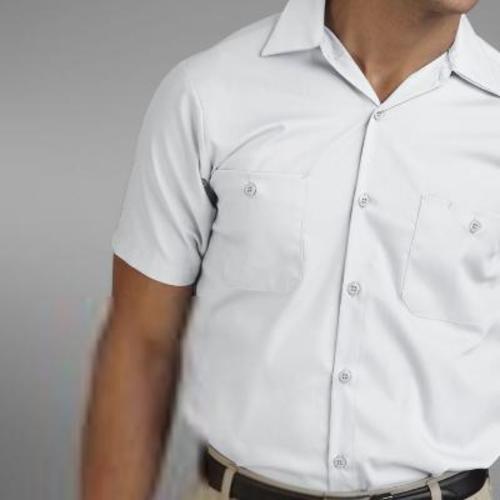 Cintas COMFORT FLEX Work Shirt; SN: 935-00 White/buttondown -large- short sleeve