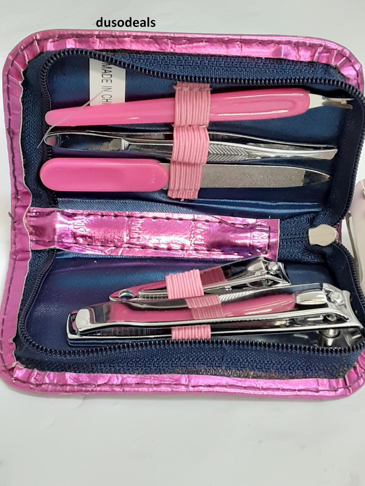 Trim Manicure, Nail Care Implements Kit, 5 pc + pink case, 09676