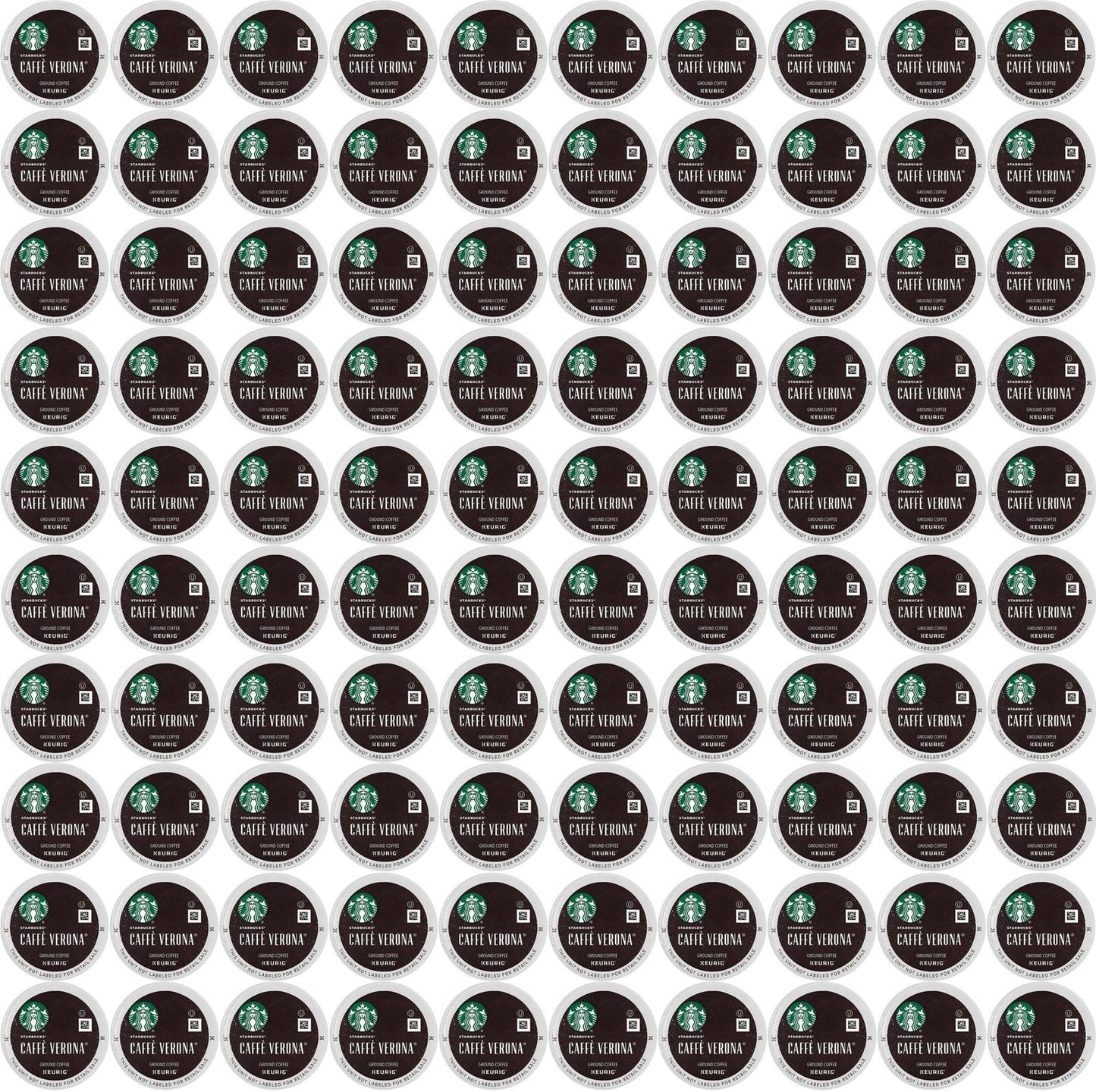 100 COUNT Starbucks Caffe Verona Dark Roast K Cups Best Before November 2020