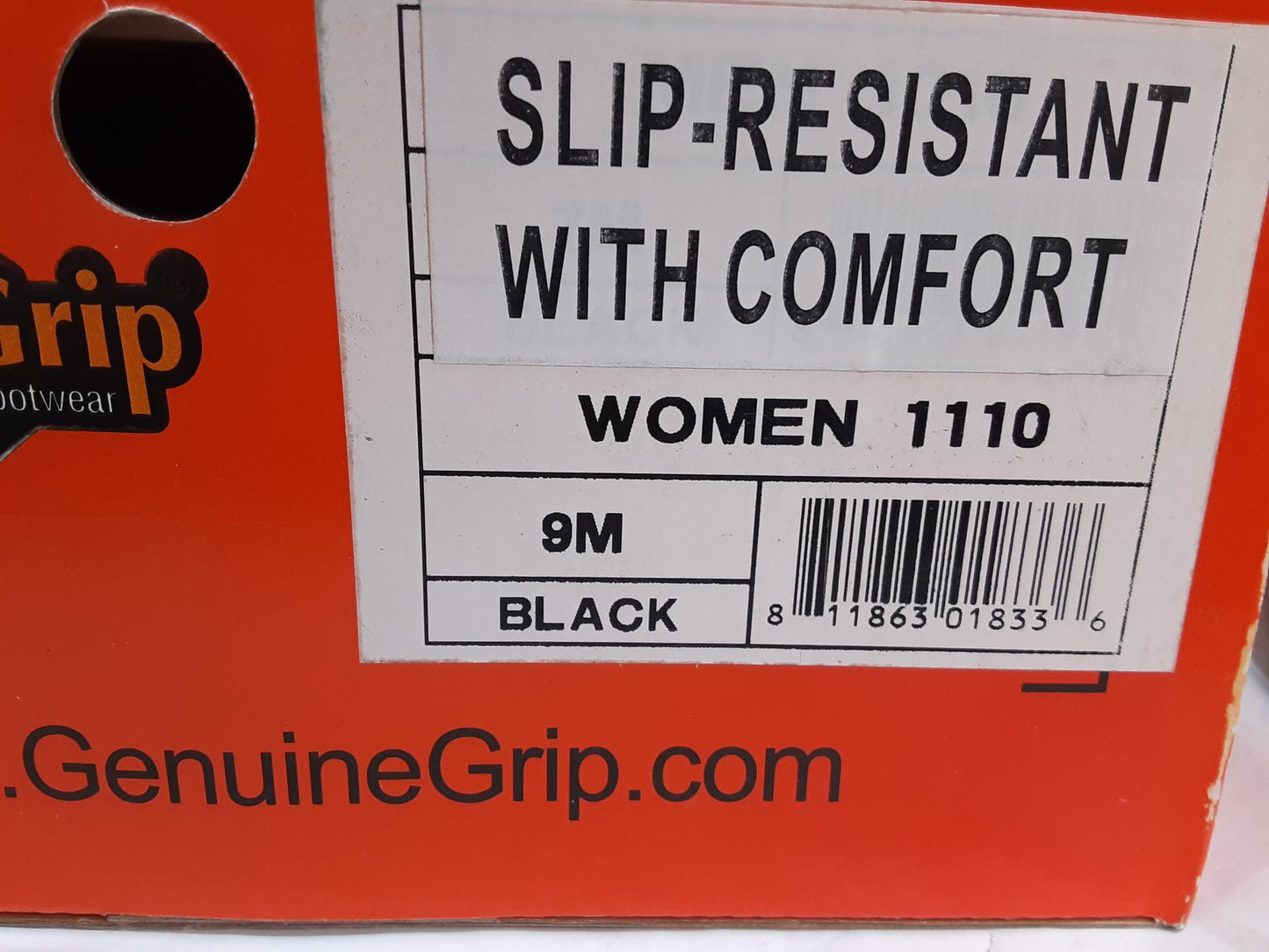 Genuine Grip Jogger, 1110, Black, Size 9 Medium, Womens, Slip Resistant