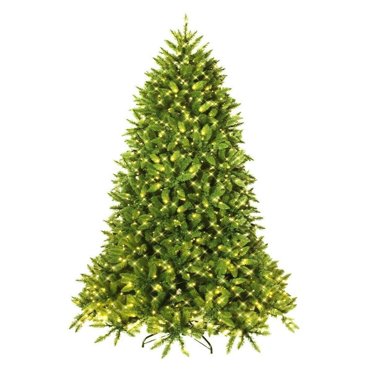 Light Fiber Optic Christmas Tree, Hinged Artificial Christmas Fir Tree PREOWNED