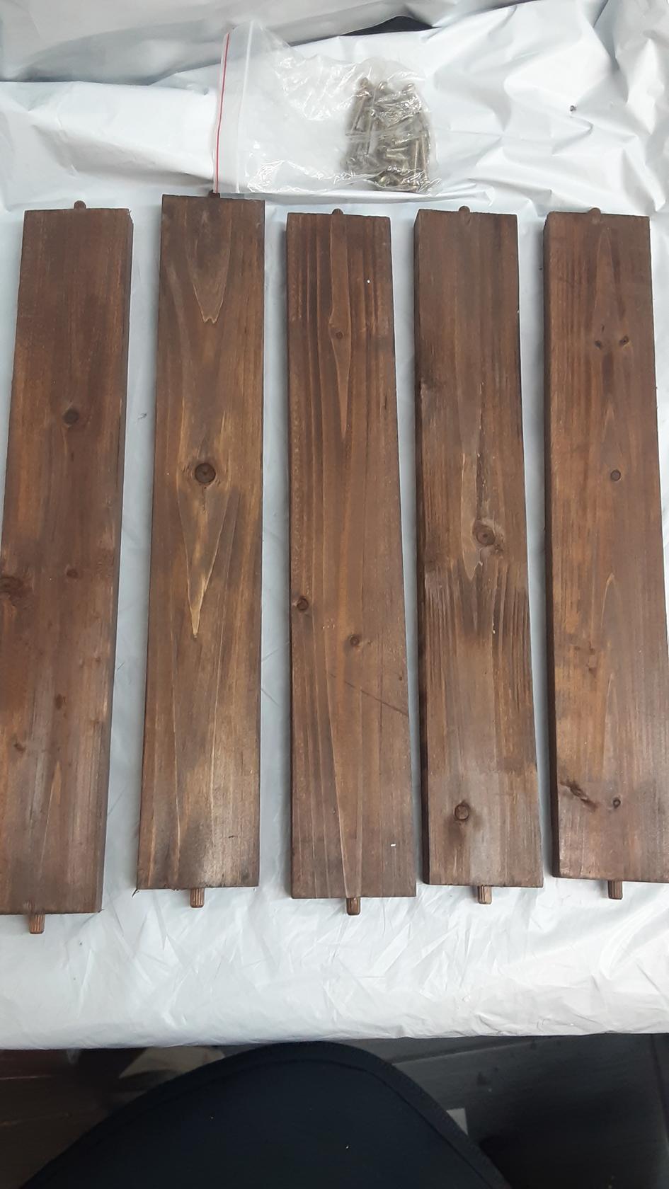 Blanket Ladder 5 ft. Wood Rustic Decorative Quilt Ladder. Brown (Preowned-USED)