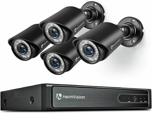HeimVision HM245 (1080P) Security Camera System Outdoor, 8CH 5MP-Lite DVR 4Pc