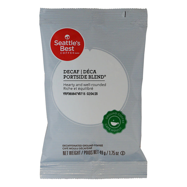 84 - 2oz Bags Seattle's Best Portside Blend DECAF Ground Coffee BB July 2020