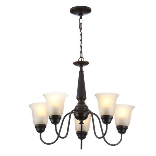 Commercial Electric 5-Light Oil-Rubbed Bronze Reversible Chandelier  I1