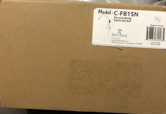 Belle Foret Faucet Body, Satin Nickel (Model C-FB1SN)