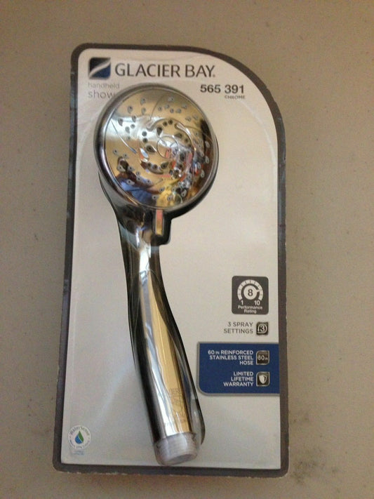 Glacier Bay 3-Spray Setting Handheld Shower, 565 391 Chrome
