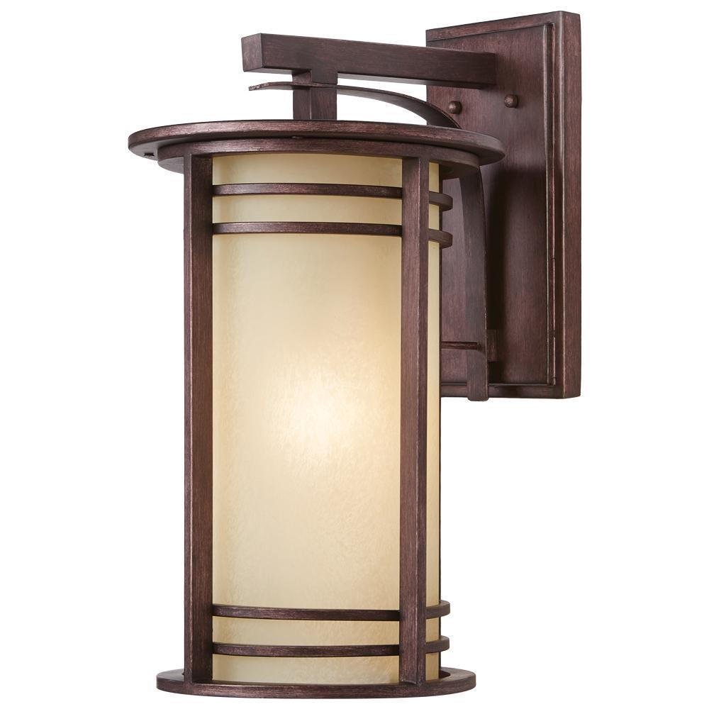 Home Decorators Collection 20 in. 1-Light Bronze Outdoor Wall Lantern