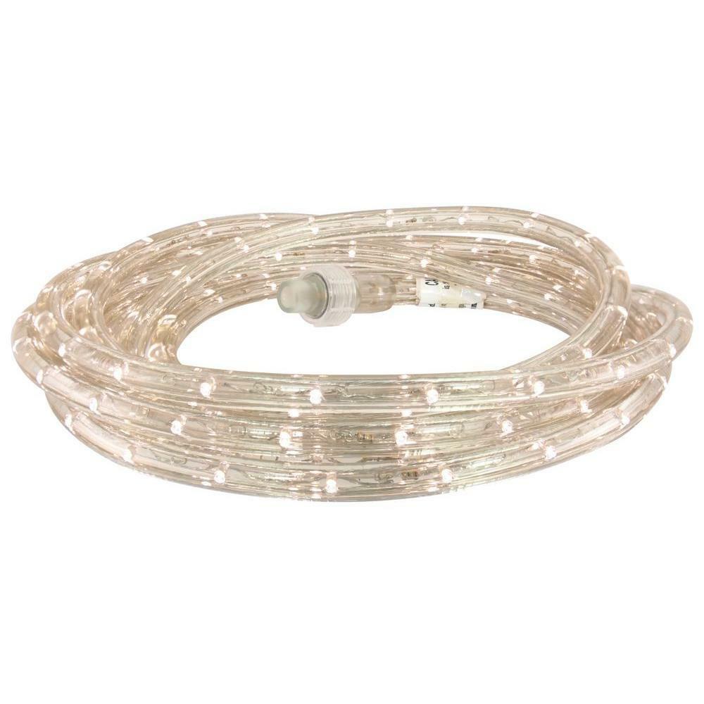 Commercial Electric 27 ft. White LED Rope Light Kit Indoor/Outdoor New