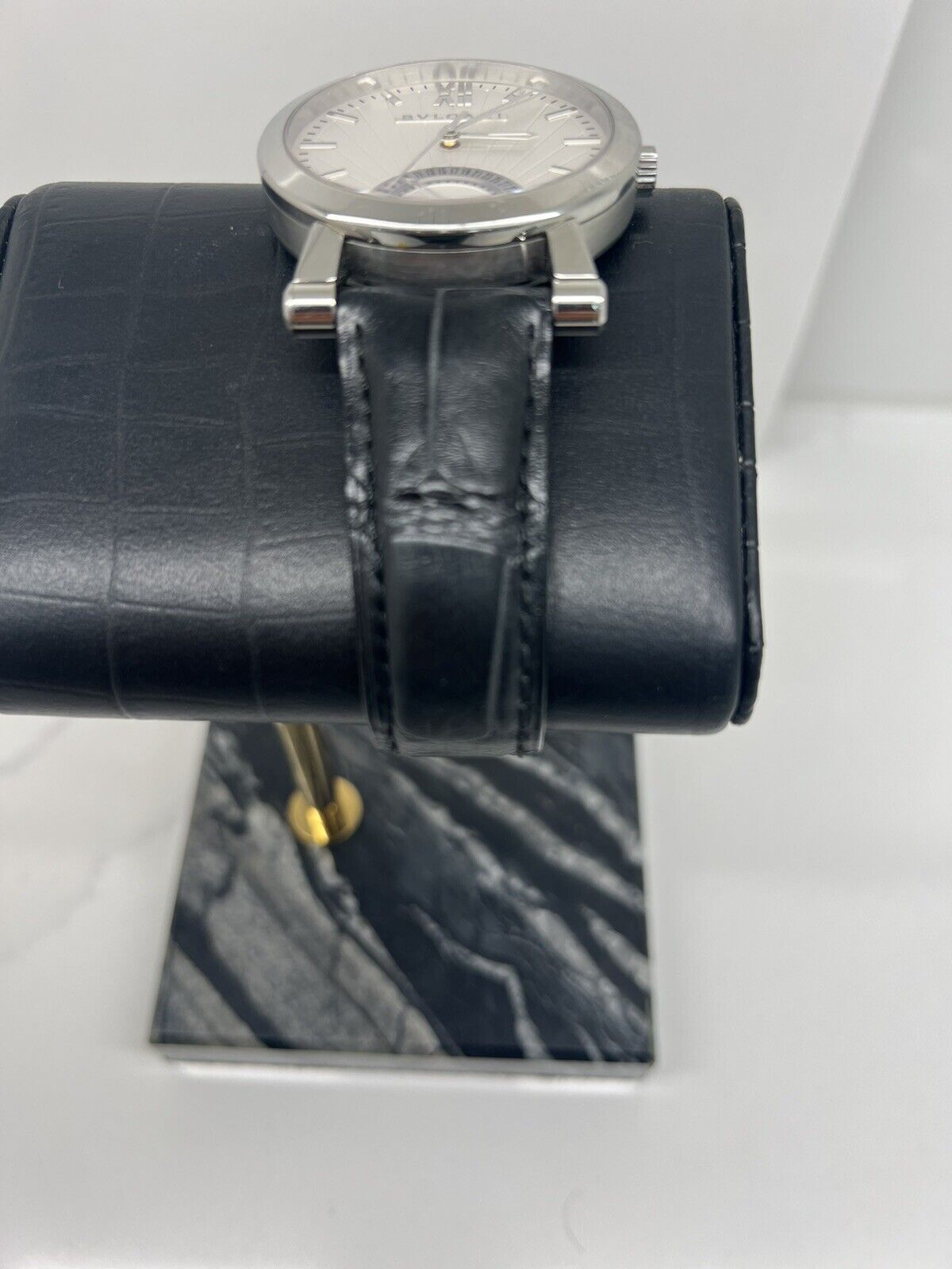 BVLGARI Sotirio Bvlgari SB42WSLDR Silver dial Automatic SS Leather belt