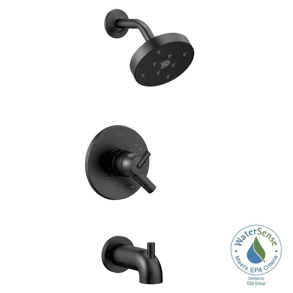 Delta Trinsic 1-Handle Wall Mount Tub/Shower Trim Kit H2Okinetic Sold AS IS