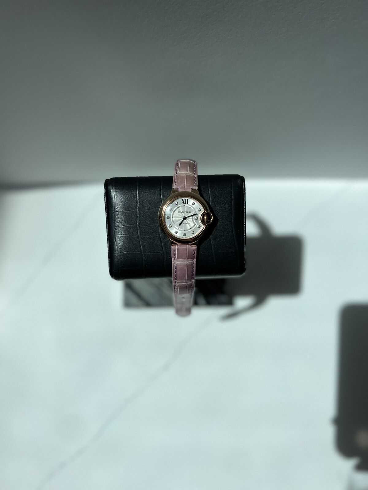 Cartier Ballon Bleu Silver Dial 18kt Pink Gold Ladies Watch CRTWE902063 33mm