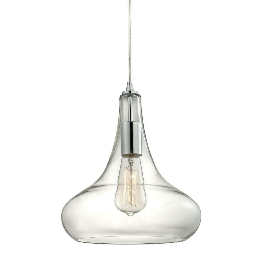 Home Decorators 1-Light Polished Chrome Pendant