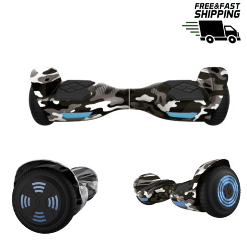Electric Hoverboard With 6.5 In. LED Wheels LED Sensor Lights Bluetooth Speaker