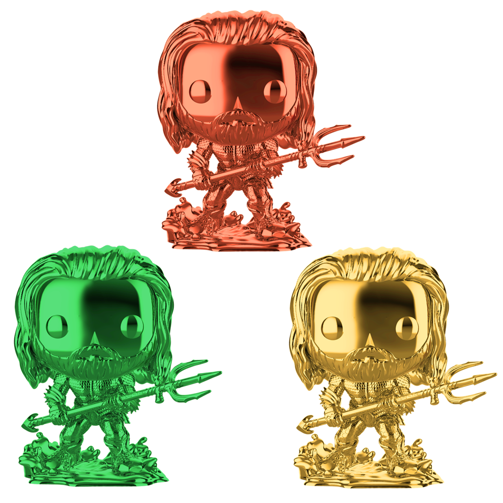 FUNKO POP! HEROES: AQUAMAN - CHROME ARTHUR CURRY IN HERO SUIT 3-PACK