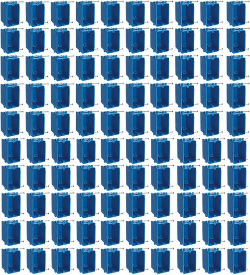 LOT OF 100 Lamson B118AR-UPC Carlon Single Gang Box With Nail