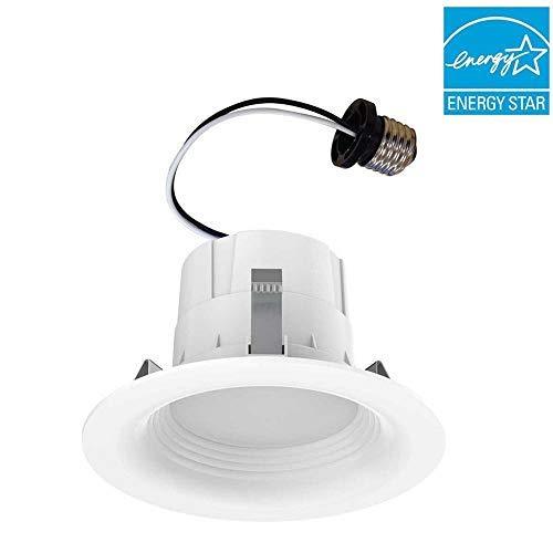 EcoSmart 65-Watt Equivalent Softwhite 4 in. White Integrated LED Recessed Trim (3-Pack)