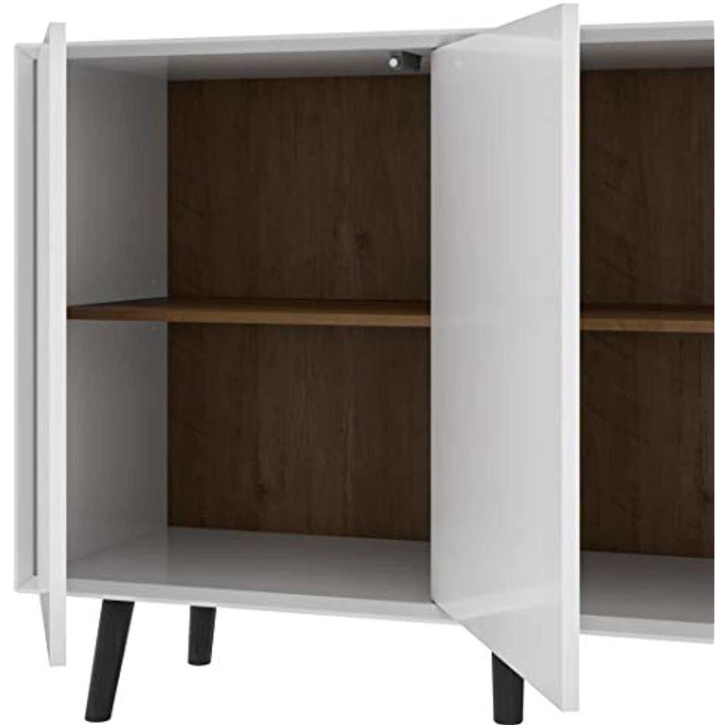 Bestar Alga Sideboard, Walnut Brown (OPEN BOX- PREOWNED)