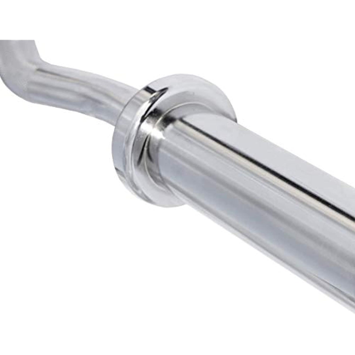 Everyday Essentials Olympic Super Curl Barbell Curl Bar, 48 inch (350 lb Weight Capacity), Silver (CB4S)